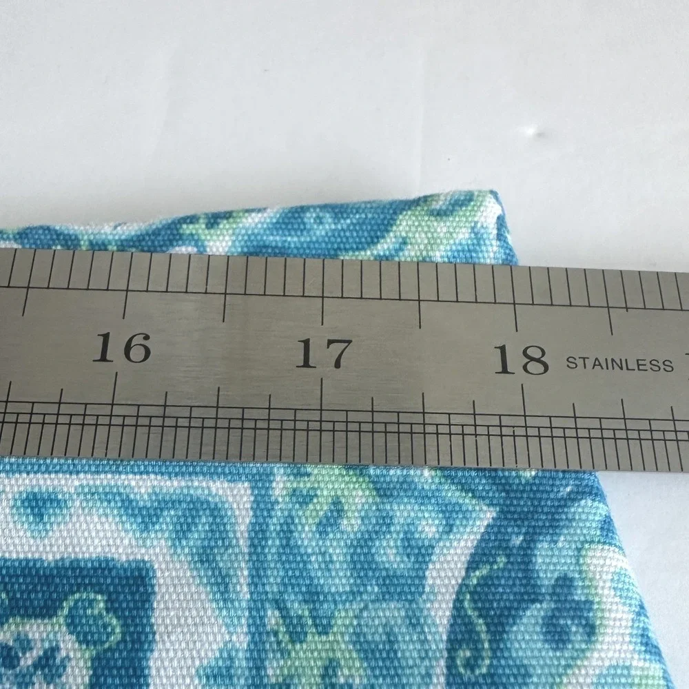 Talbots Coastal Beachy Resort Blue Medallion Tile Print Cotton Mini Skirt Sz 14
